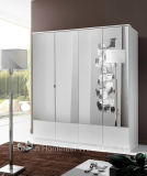 Pure White 4 Mirror Doors Wardrobe (HF-EY083)