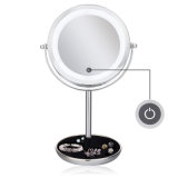5X Magnifying LED Lighted Desktop Makeup Mirror with Light