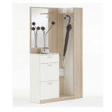 Multipurpose Wood Side Cabinet Design with Storage Rack