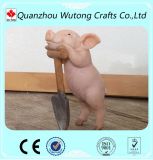 Home Decoration Funny Pink Resin Pig Figurines
