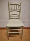 Wedding Aluminum Chiavari Chair with Fixed PU Leather Seat Cushion