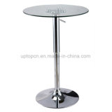 Cocktail Glass High Bar Table with Lift Chrome Base (SP-BT641)