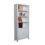 American Style White Color Wooden Bookcase with Cabinet (M-X1114)