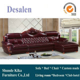 New Design Leather Sofa with Wooden Frame, Antique Sofa (A38)