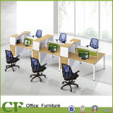 China Furniture Factory Wooden Office Partition Table for Six Seats