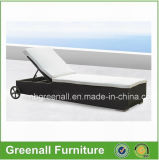 Outdoor French Chaise Lounge with Wheels