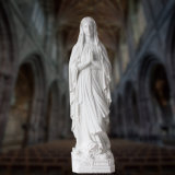 Hand-Carved Marble St Mary Statue, Religious Sculpture T-6403