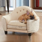 Pet Supply Wood Pet Sofa Plush Dog Bed