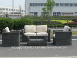 PE Flat Rattan Sofa with Table Set Outdoor Furniture