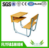 Popular School Furniture Wooden Combo Student Desk and Chair (SF-89S)