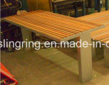 Public Outdoor Waiting Chair with Plastic Wood Panel, Fabrication