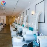 King Throne White Pedicure Chair with Food Basin Tech Chairs Wholesale