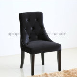 Comfortable Pull Clasp Black Solid Wooden Leather Chair (SP-ES138)