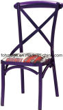 Cross Back Metal Restaurant Chair Furniture (FOH-BCC29)