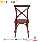 Mahogany Wooden Cross Back Chair for Dining