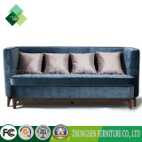 European Style Plush Sofa Royal Blue Sofa for Living Room