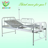 Hospital Stainless Steel Manual Medical Care Bed Nursing Bed