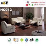 High Quality Beige Genuine Leather Recliner Sofa for Living Room (HC012)