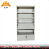 Popular Library Metal Magazine Shelf with Cabinet Base