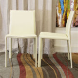 White Leather Metal Frame Dining Chairs for Banquet (SP-LC218)