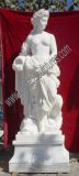 Carved Carrara Marble Statue Beautiful Women Stone Sculpture (SY-X1009A)