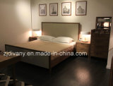 American Style Modern Leather Wooden Double Bed (A-B38)