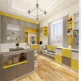 Colorful Grey Yellow White Modern Furniture Living Room Wardrobe