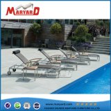 Folding Swimming Pool Lounge Chair with Neck Cushion