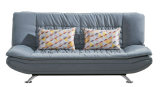 Upholstered Sofa Bed with Metal Chrome Legs