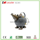 Hand Painted Metal Cute Mouse Figurine Watering Can for Home and Garden Decoration