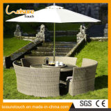 Brown Big Dining-Table Garden Outdoor Furniture Wicker/Rattan Chair and Table Set