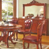 Wood Dining Table with Wood Chair for Dining Room Furniture