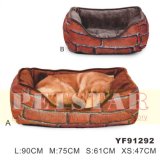The Red Brick Pattern with Soft Plush Pet Beds Yf91292