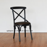 Upholstered Black Cross Back Restaurant Chair Metal (SP-MC080)