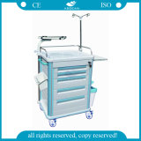 AG-Et005b1 Multifunctional Mobile Emergency ABS Hospital Trolley with Wheels