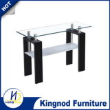 2 Layer Wooden MDF Glass TV Stand