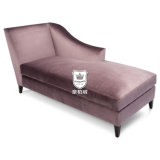 UK Elegant Purple Velvet Chaise Lounge for SPA