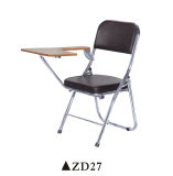 PU Leather Training Chair with Wooden Writing Pad
