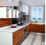 Wooden Kitchen Cabinet Waterproof (MOQ=1 set)
