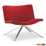 Chrome Steel Metal Leather Furniture Tonon Wave Chair