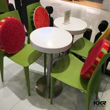 Customized Stone Solid Surface Small Round Bar Table