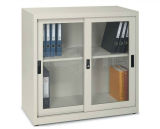 900mm Height Plastic Handle Office Used Glass Sliding Door Storage Filing Cupboard