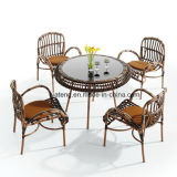 Cheap Outdoor Patio Furniture Synthetic Rattan Restaurant Table and Chair (YT658-1)