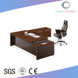 Classical Furniture L Shape Wooden Office Table with Credenza (CAS-MD18A13)