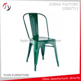 Stacking Armless Modern Wedding Hall Green Dining Iron Chair (TP-30)