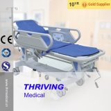 Thr-111-a Luxurious Hydraulic Hospital Manual Patient Transfer Bed with Wheel