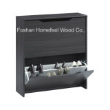Wooden 2 Revolving Drawers Combi Shoe Cabinet (SC07)