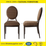 Metal Frame Fabric Round Back Chair for Dining