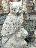 Marble Carvings Stone Owl Statue Granite Owl Sculpture for Home&Garden Decoration