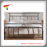 Simple Design Cheap Metal Double Bed/Iron Double Bed (HF036)